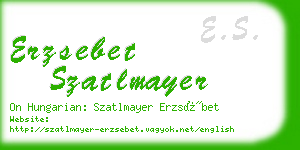 erzsebet szatlmayer business card